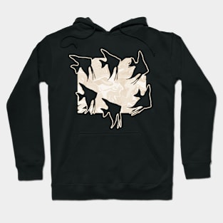 Currents Liquid Abstract Fawn Angelfish Silhouette Hoodie